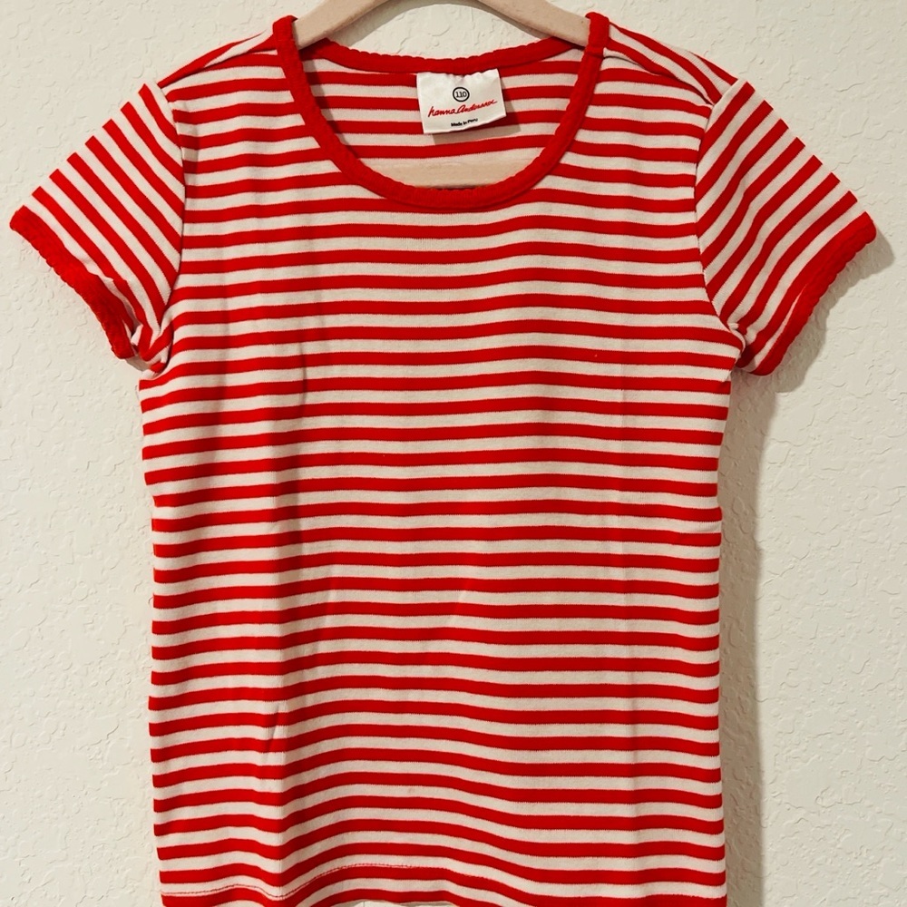 Hanna Anderson Pima Cotton Striped Kids Shirt